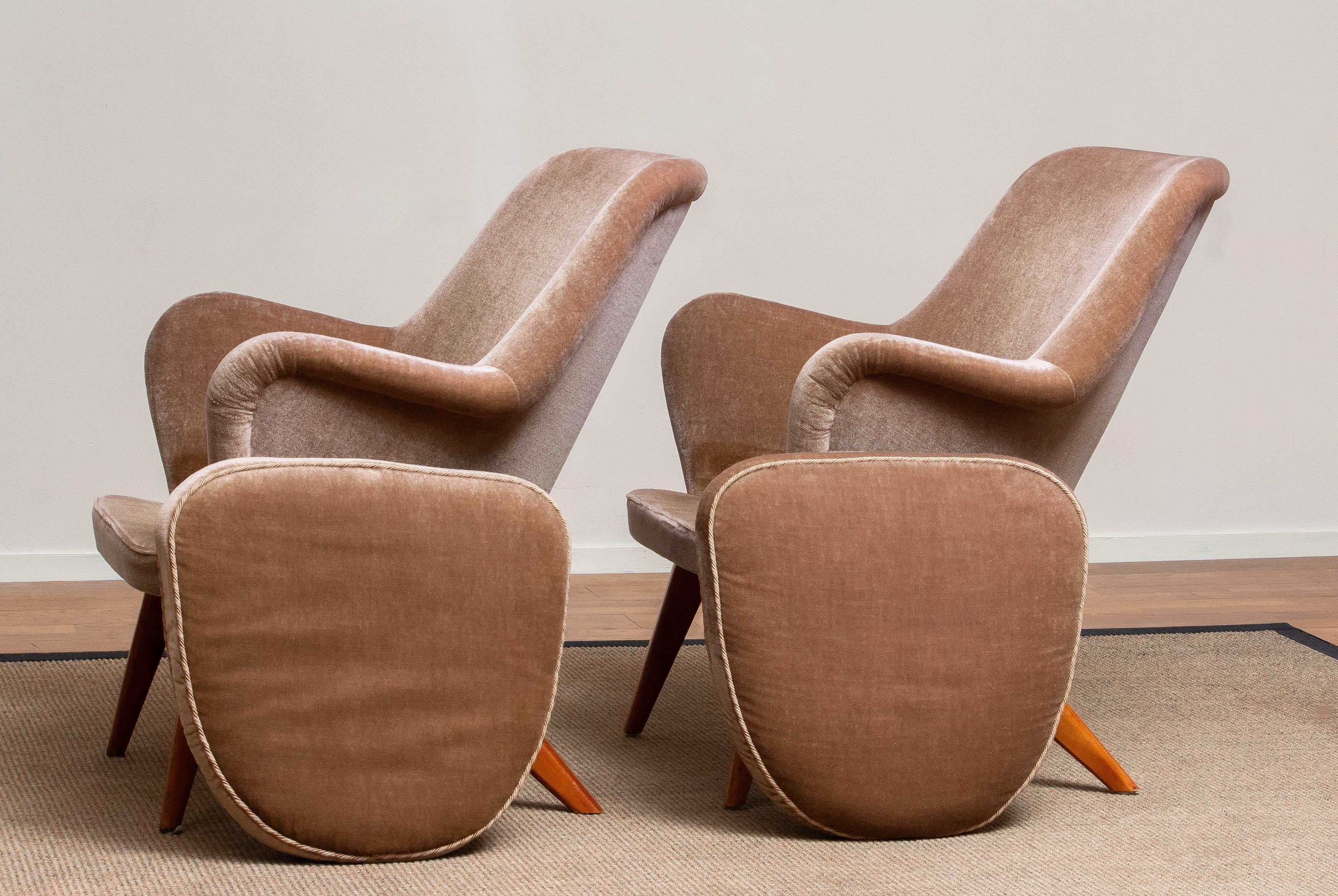 1950s Pair of Chairs by Carl Gustav Hiort af Ornäs for Puunveisto Oy-Trasnideri 4
