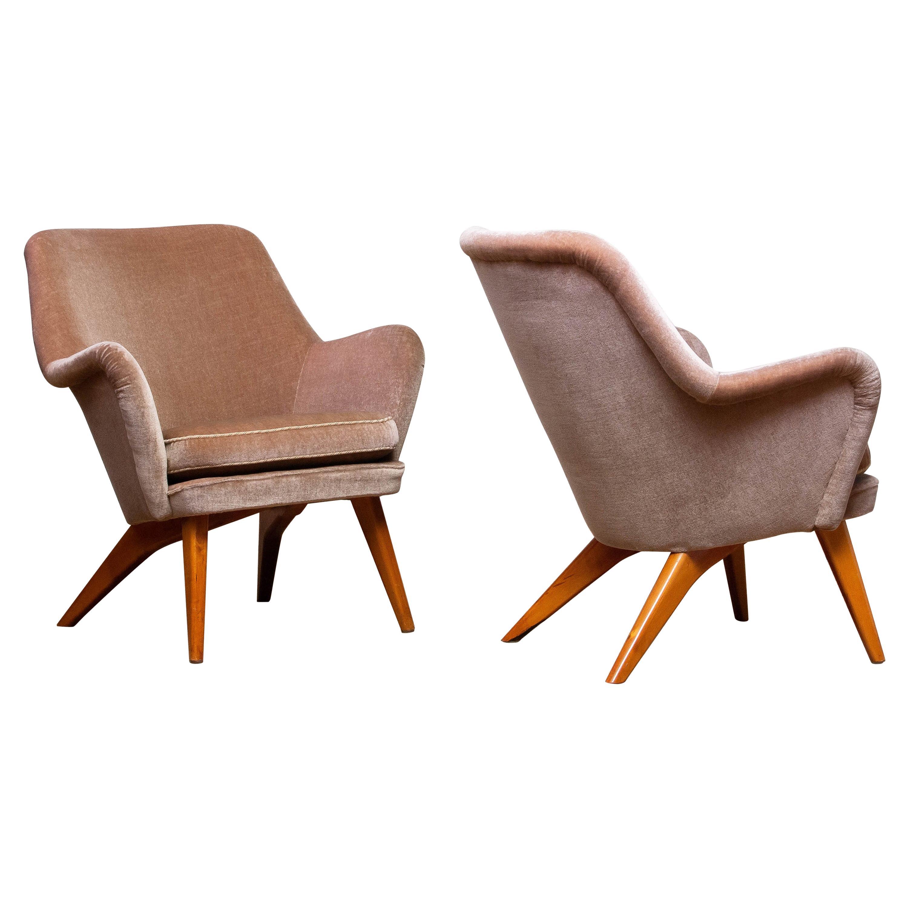 1950s Pair of Chairs by Carl Gustav Hiort af Ornäs for Puunveisto Oy-Trasnideri 9