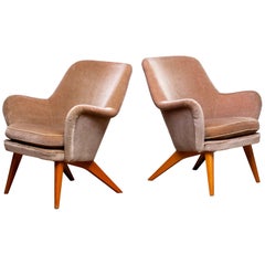 1950s Pair of Chairs by Carl Gustav Hiort af Ornäs for Puunveisto Oy-Trasnideri