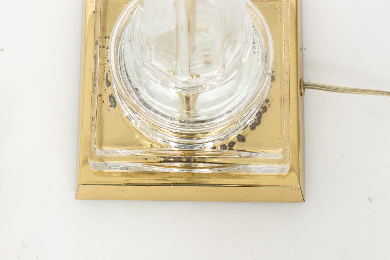Glass 1950s Pair of Chapman Neoclassical Lamps