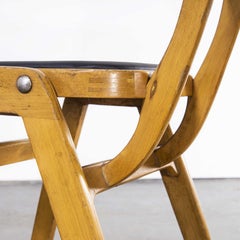 1950's Pair of Classic Centa Diner Chairs, Black Reupholstered