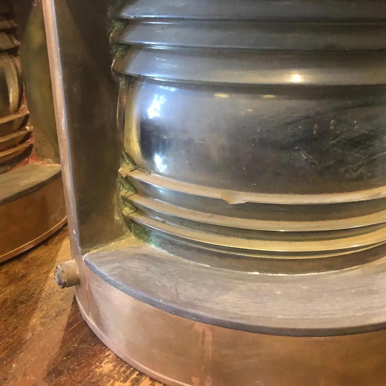 1950s, Pair of Copper and Brass Italian Boat Lamps 1