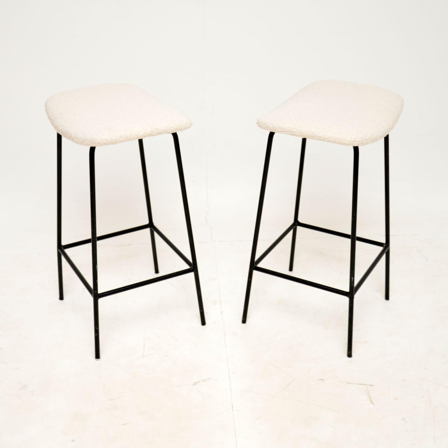 Mid-Century Modern 1950's Pair of Counter Stools by Frank Guille for Kandya