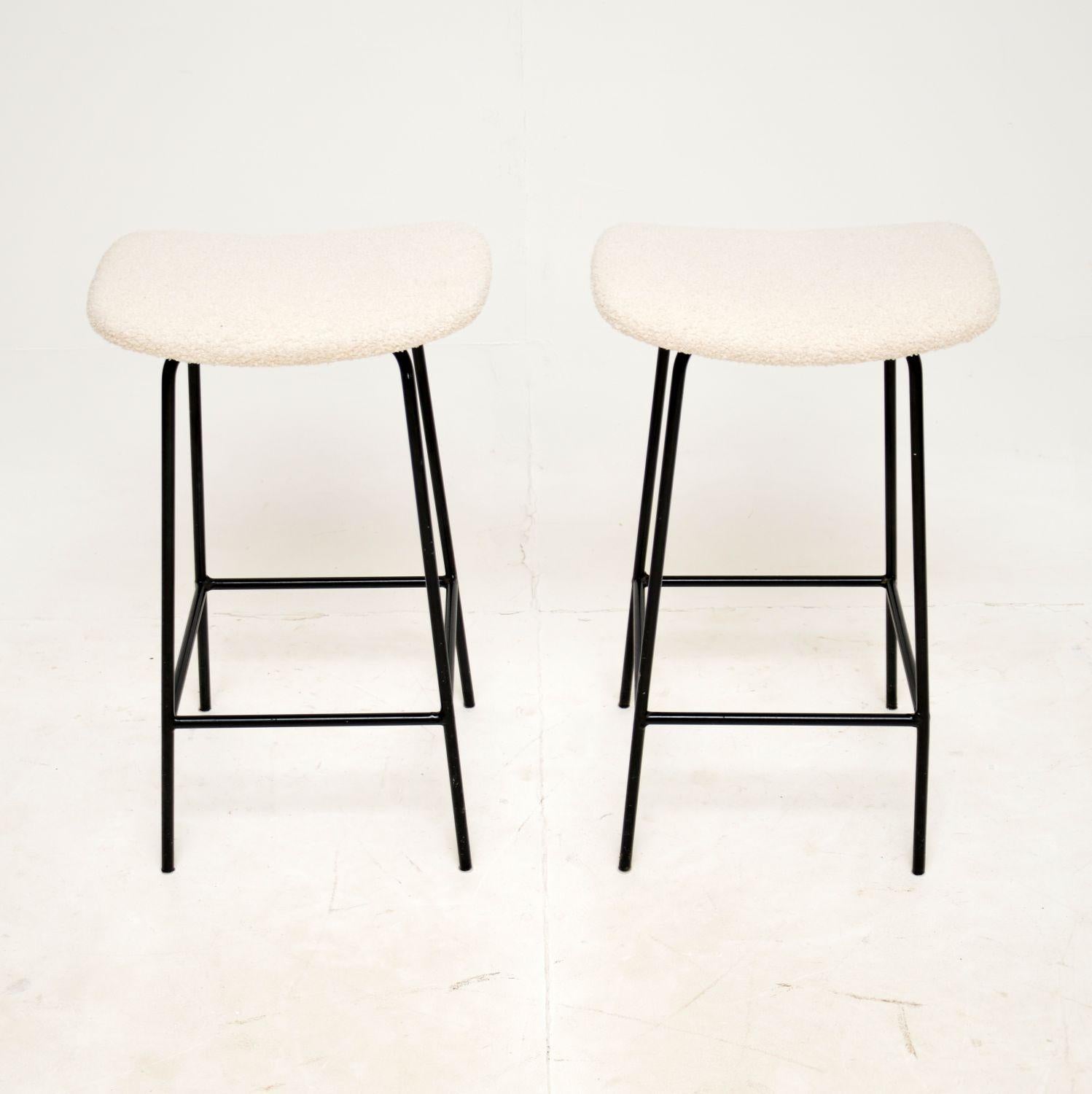 British 1950's Pair of Counter Stools by Frank Guille for Kandya