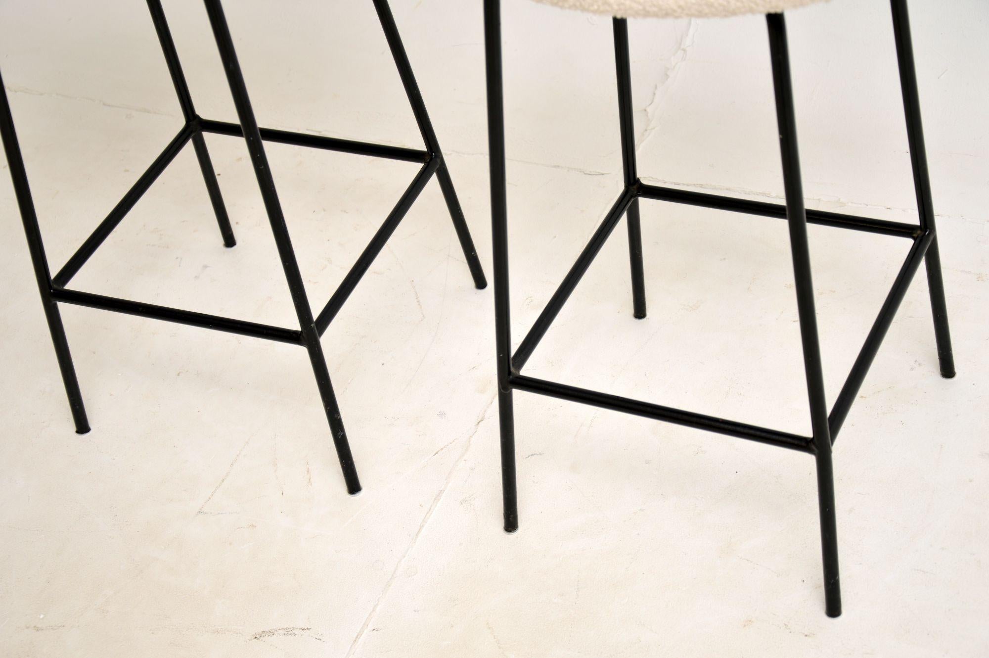 Steel 1950's Pair of Counter Stools by Frank Guille for Kandya