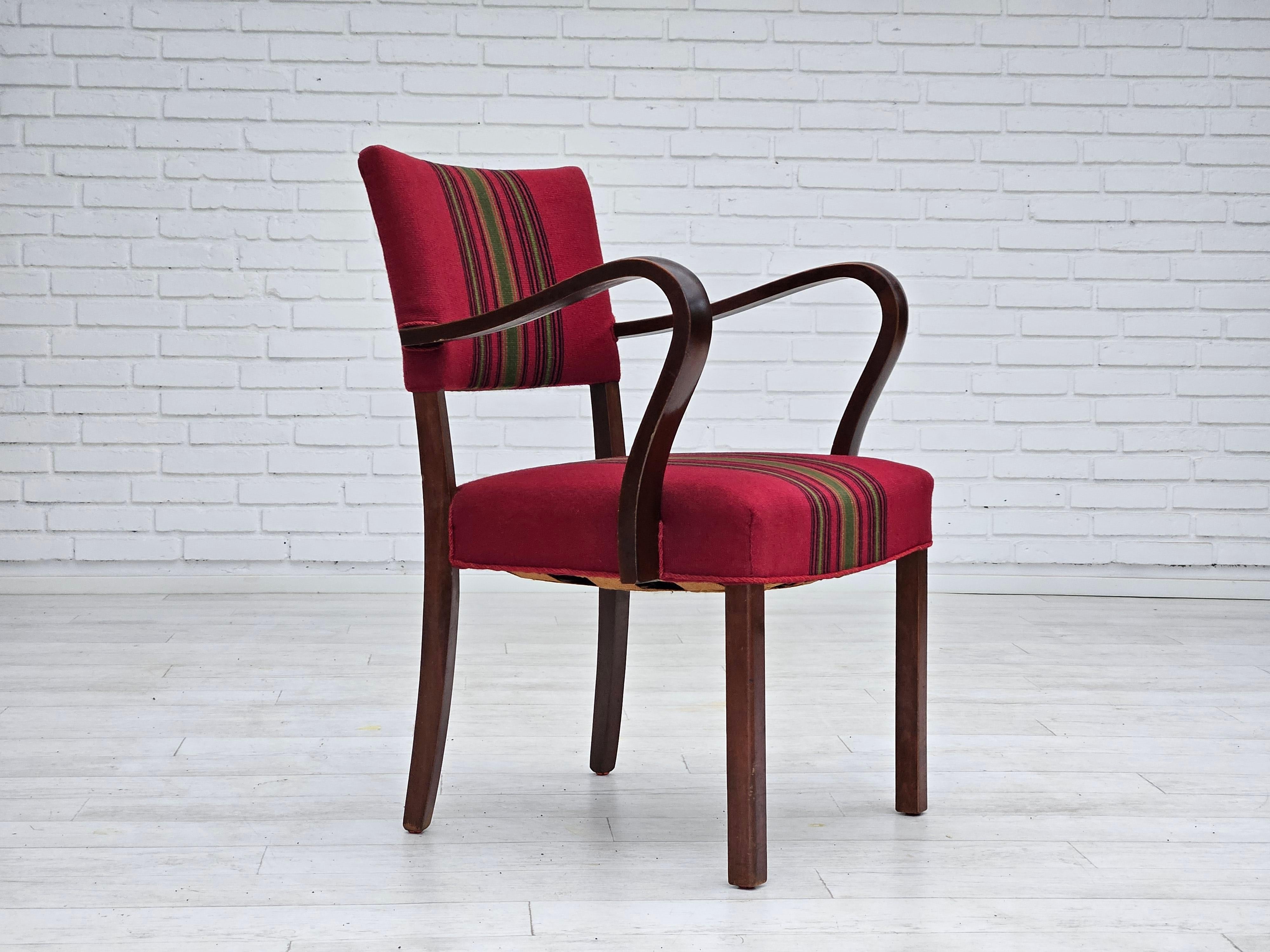 1950s, paire de fauteuils Wood Wood, riginal très bon état, bois de frêne. Bon état - En vente à Tarm, 82