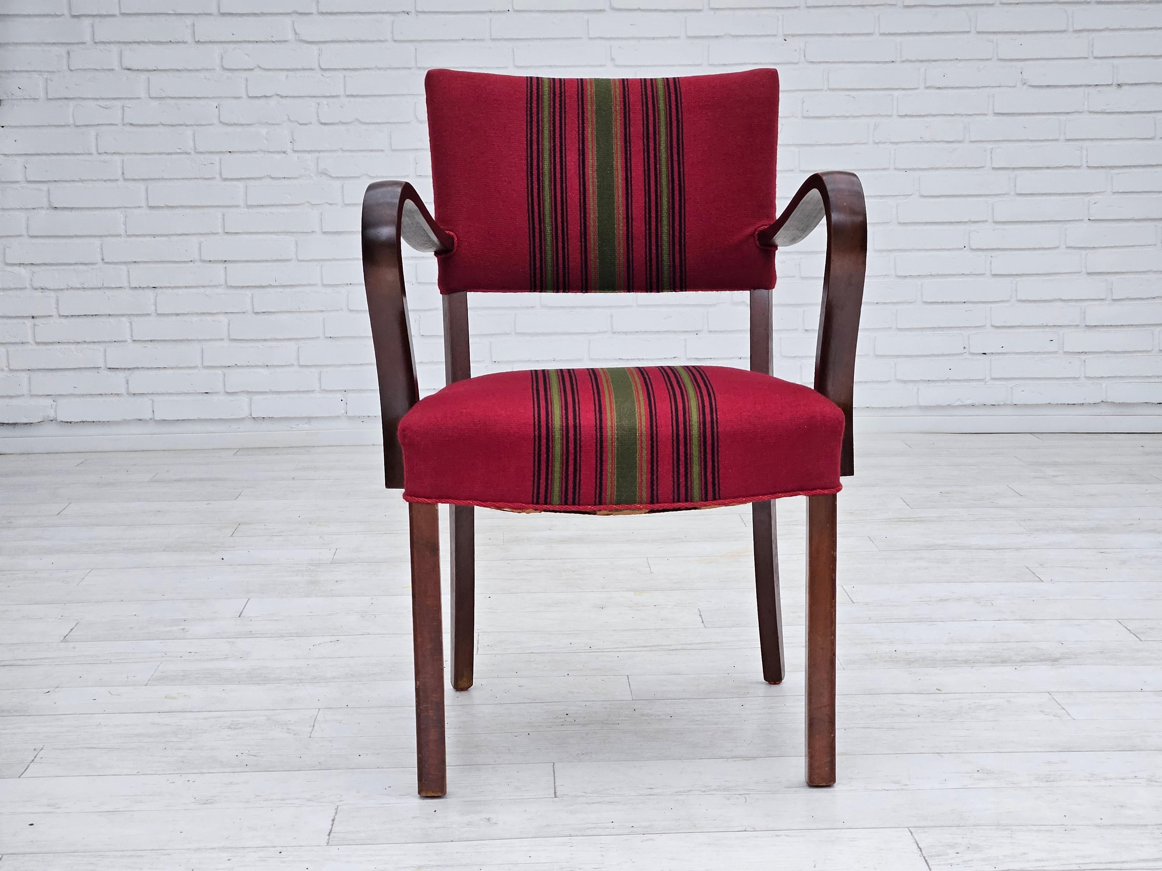 Laine 1950s, paire de fauteuils Wood Wood, riginal très bon état, bois de frêne. en vente