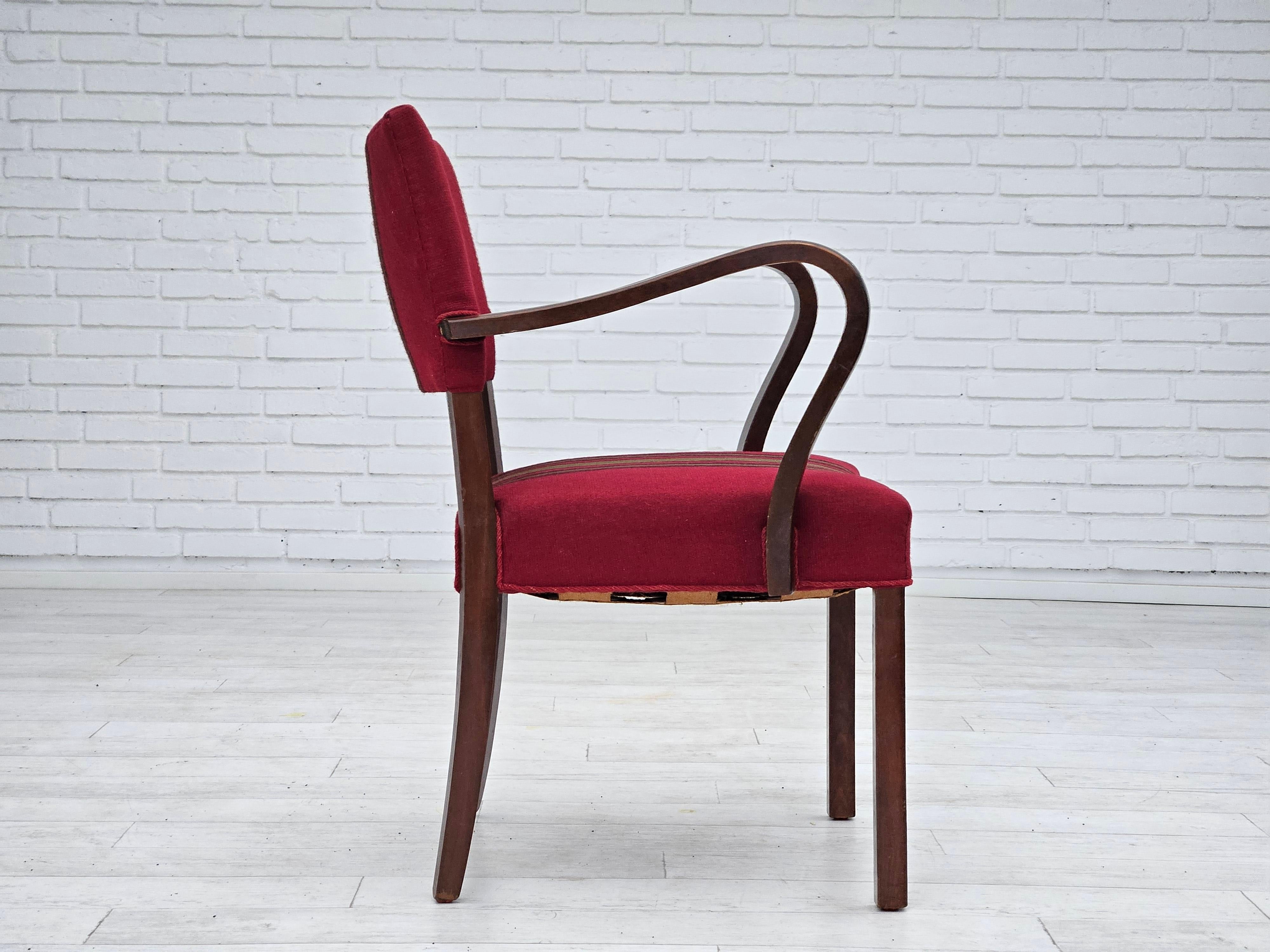 1950s, paire de fauteuils Wood Wood, riginal très bon état, bois de frêne. en vente 1