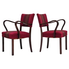 Retro 1950s, pair of Danish armchairs, riginal very good condition, ash wood.