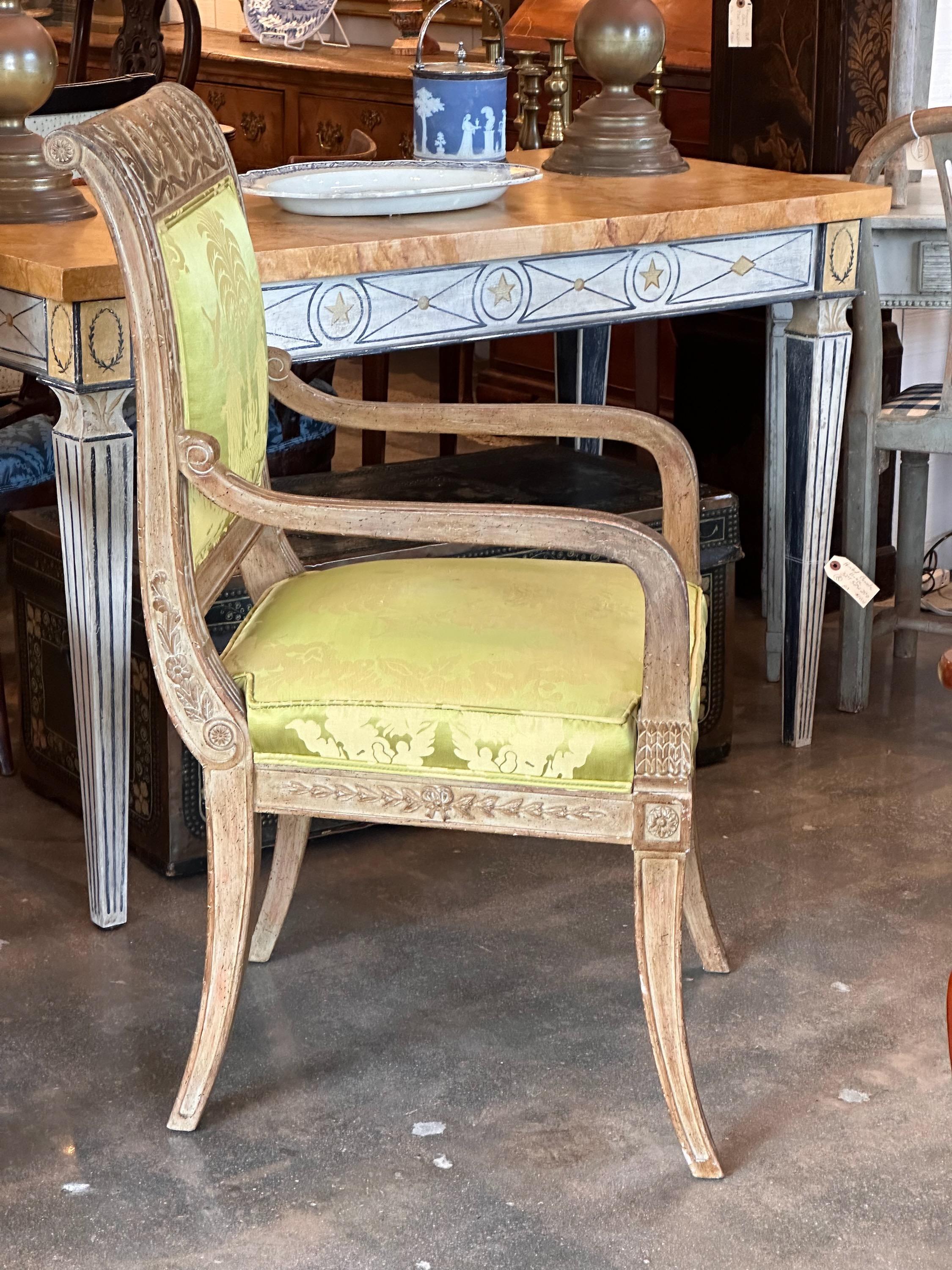 1950s Pair of Directoire Chairs For Sale 3