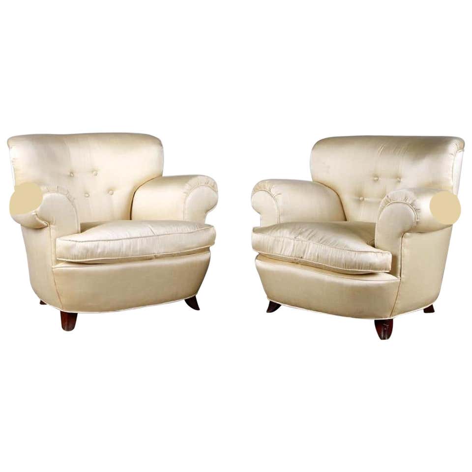 Perfectly Circular 1950's Pair of Lounge Chairs at 1stDibs