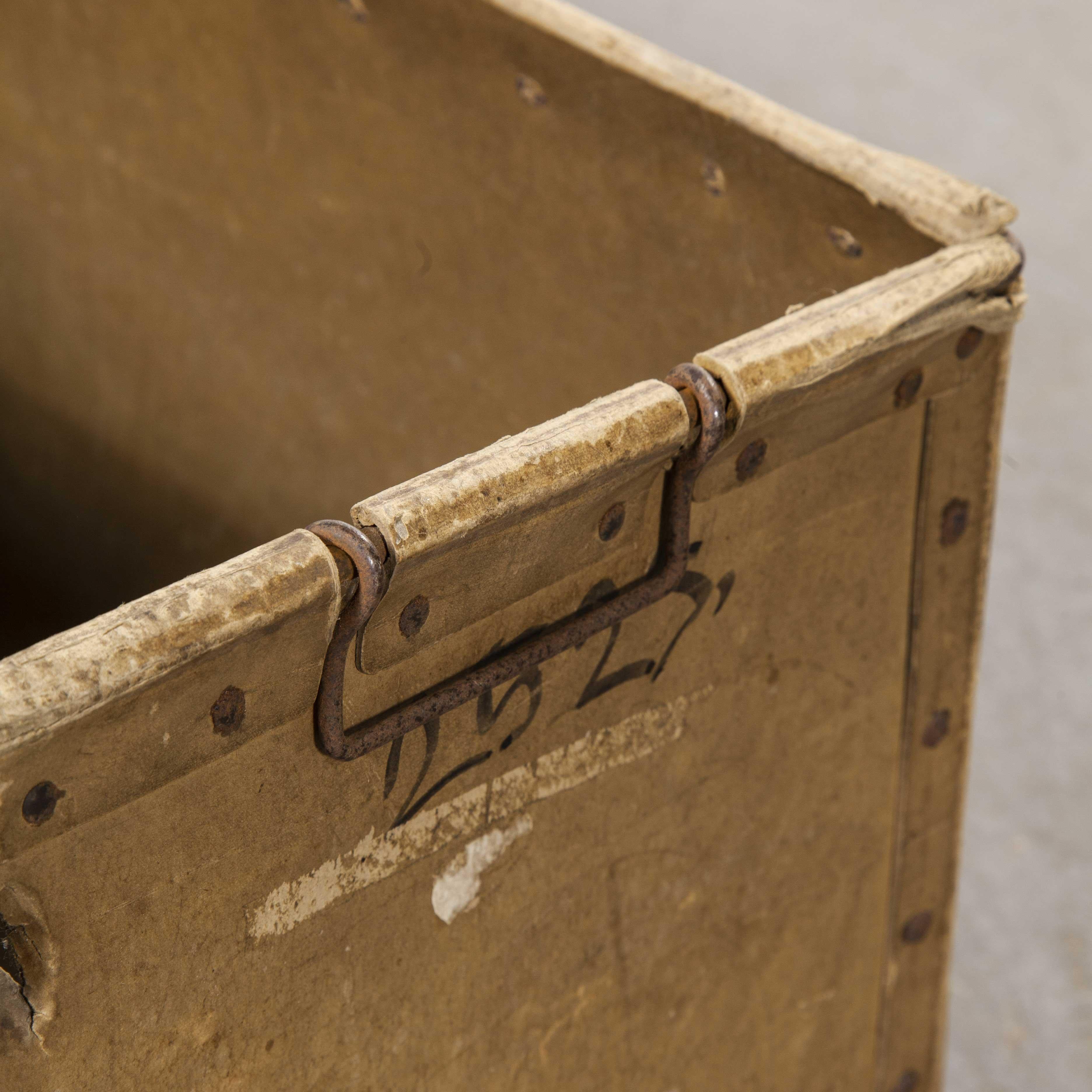 1950s Pair of French Vulcanised Card Industrial Crates In Good Condition In Hook, Hampshire