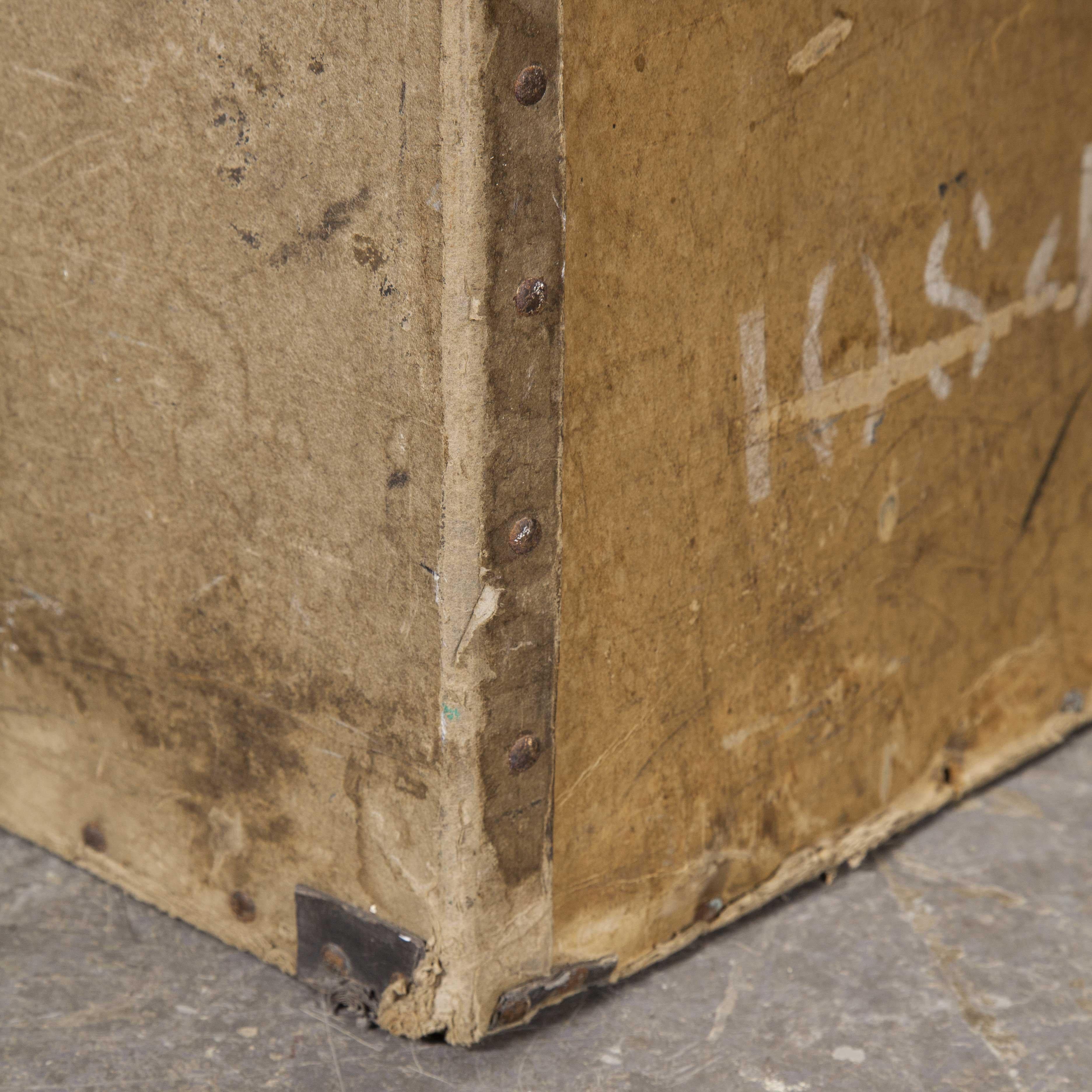 1950s Pair of French Vulcanised Card Industrial Crates 3