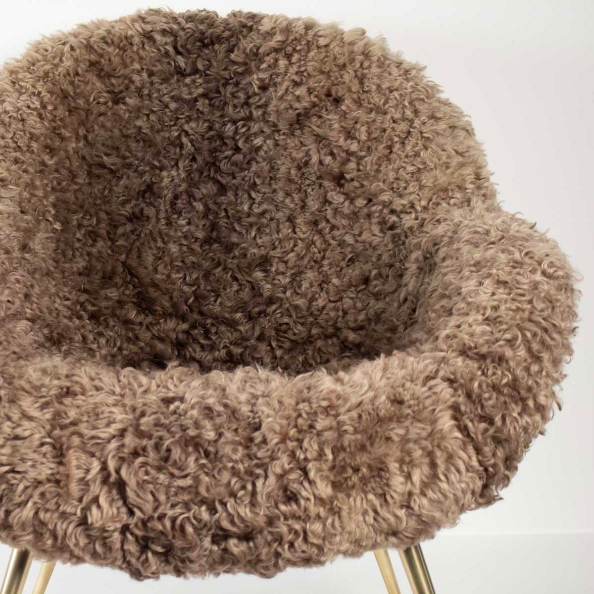 1950s Pair of Fritz Neth Sheep Fur Armchairs 4