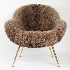 1950s Pair of Fritz Neth Sheep Fur Armchairs