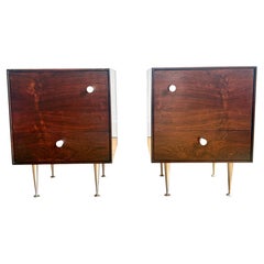 1950s Pair of George Nelson for Herman Miller Thin Edge Rosewood Nightstands
