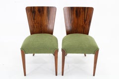 1950s Pair of Halabala Restored Side Chairs H-214 for UP Závody, Czechoslovakia