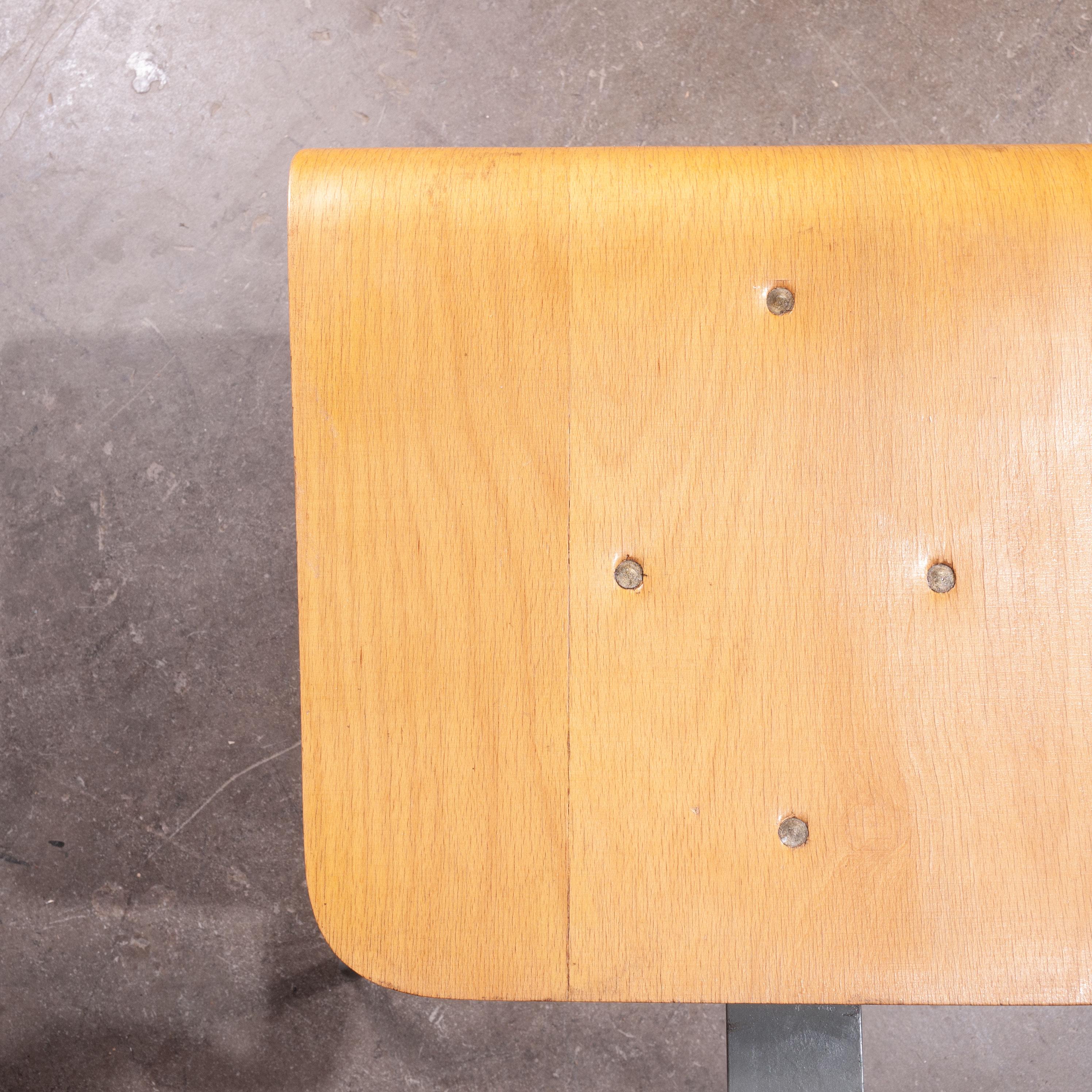 Mid-20th Century 1950s Pair of Industrial Swiveling Machinists Chairs