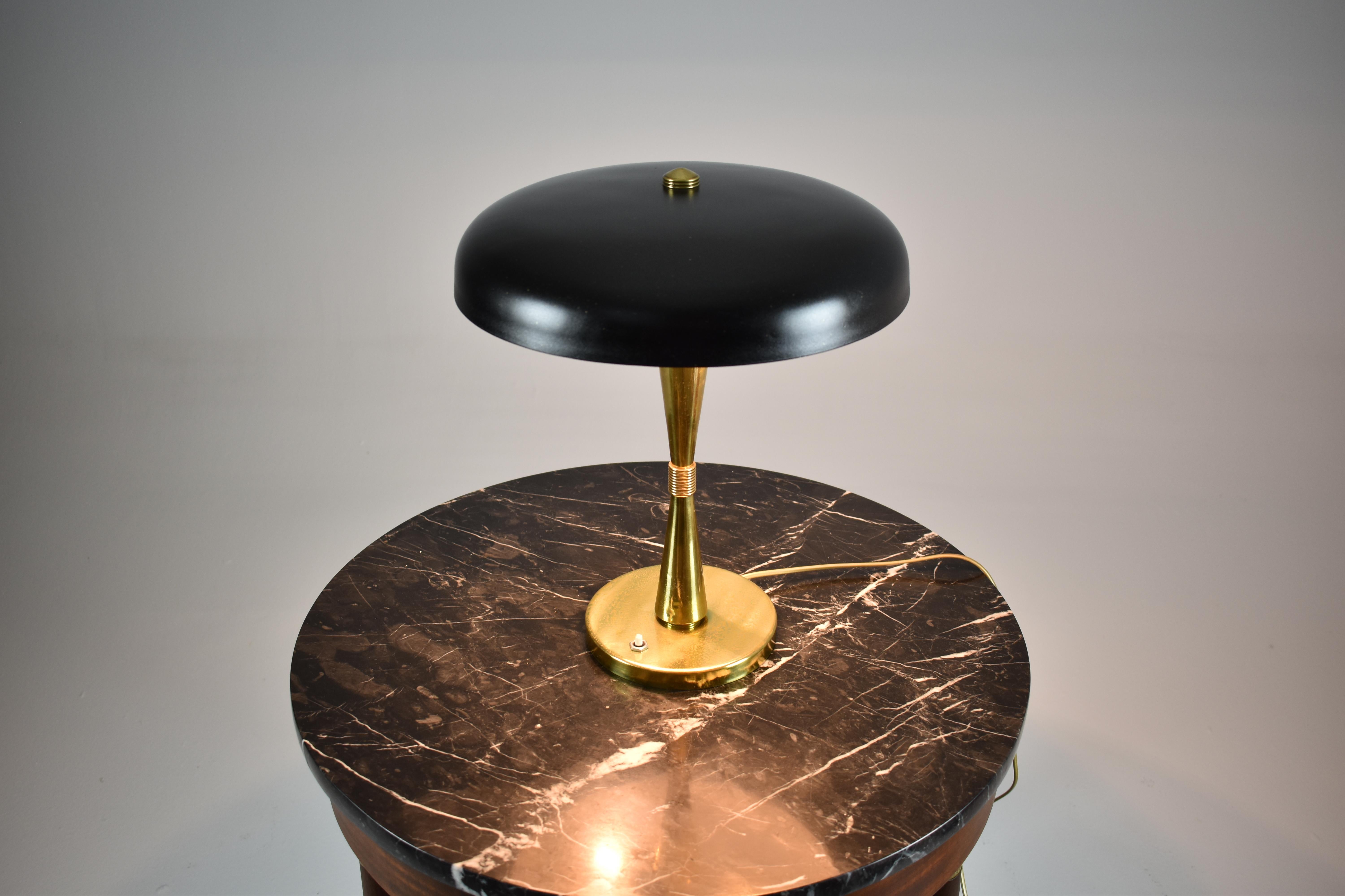 1950's Italian Metal Table Lamp For Sale 3