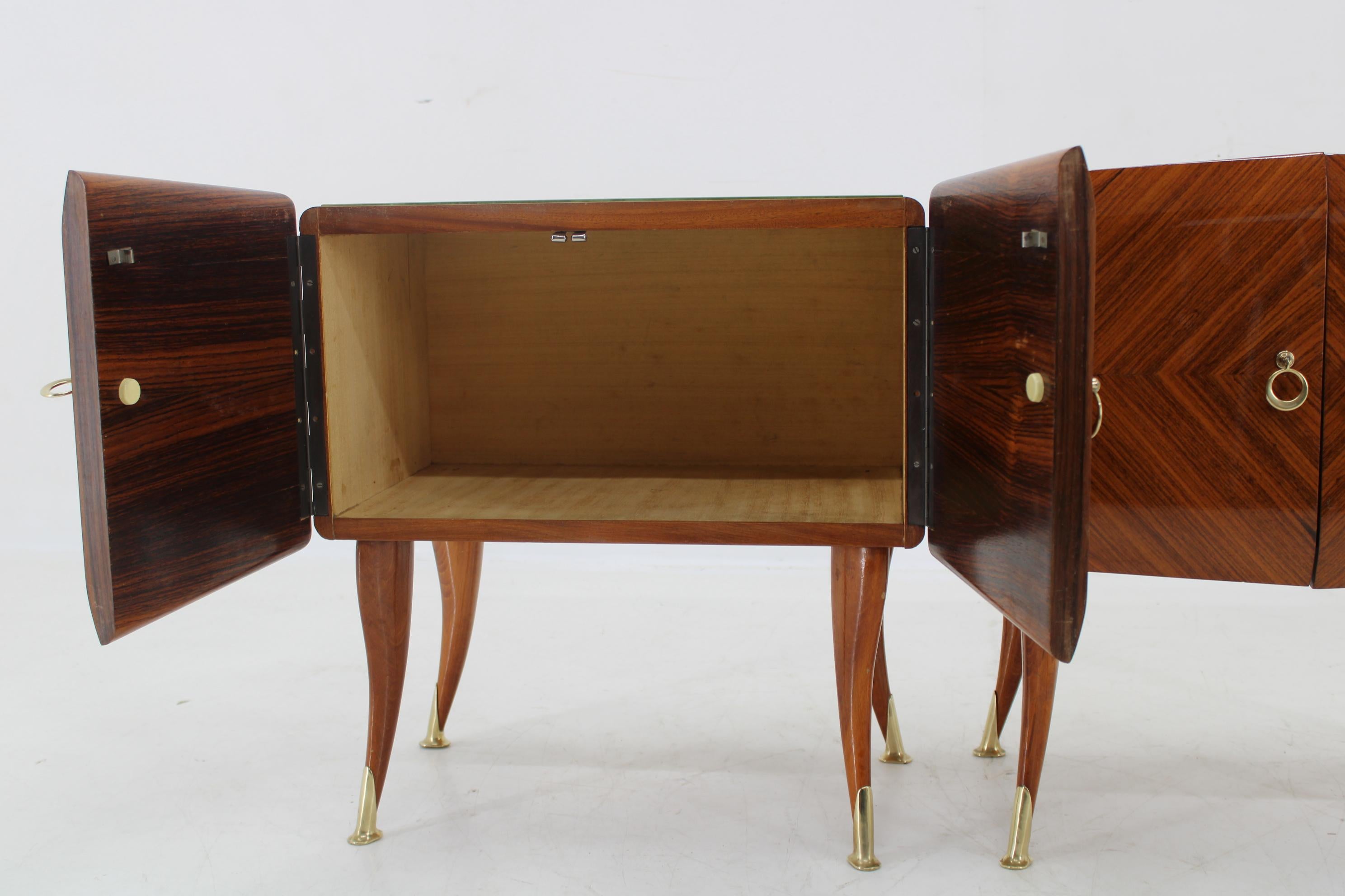 1950s Pair of Italian Nightstands , Italy In Good Condition For Sale In Praha, CZ