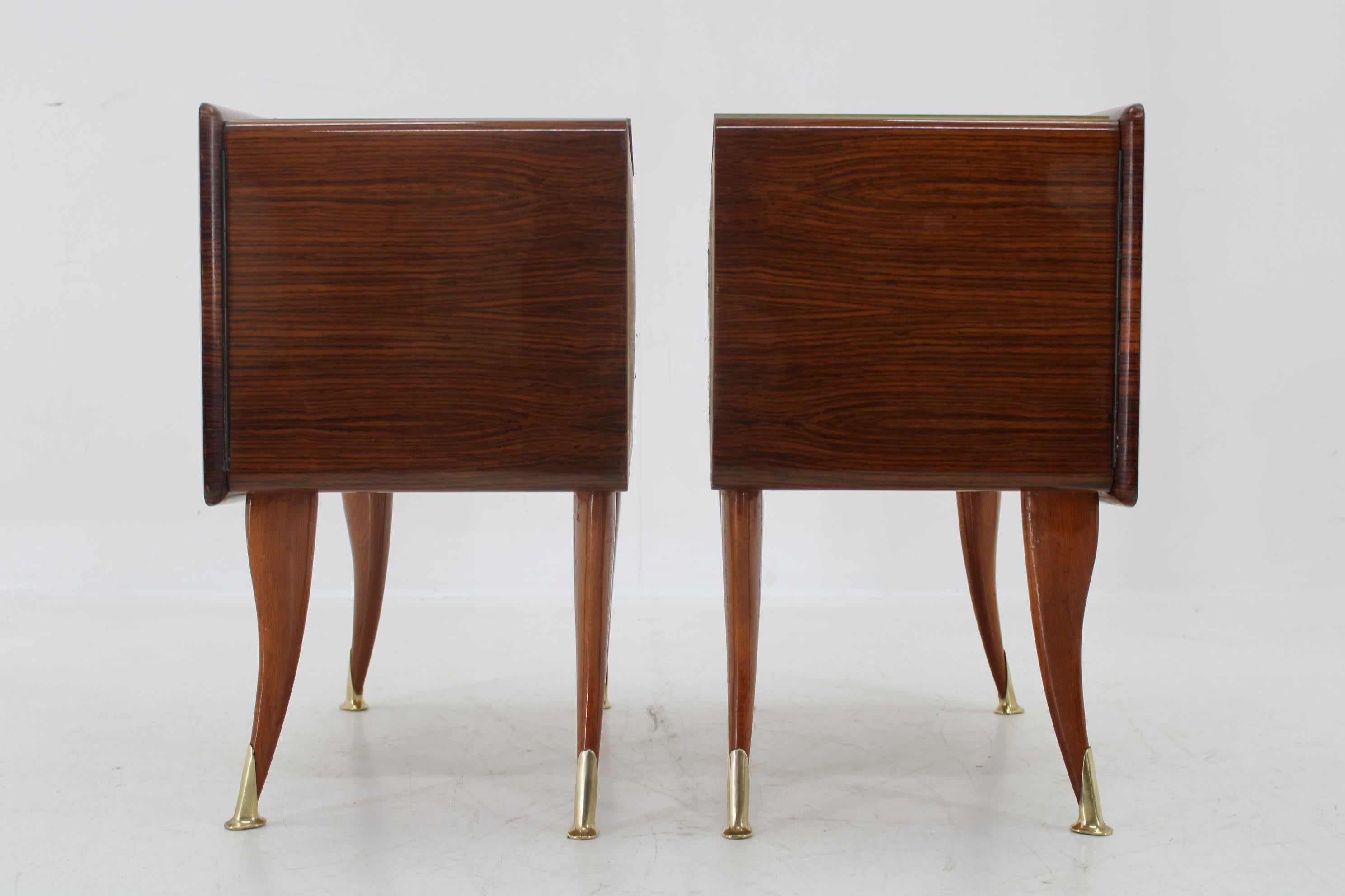 Wood 1950s Pair of Italian Nightstands , Italy For Sale