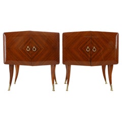 Vintage 1950s Pair of Italian Nightstands , Italy