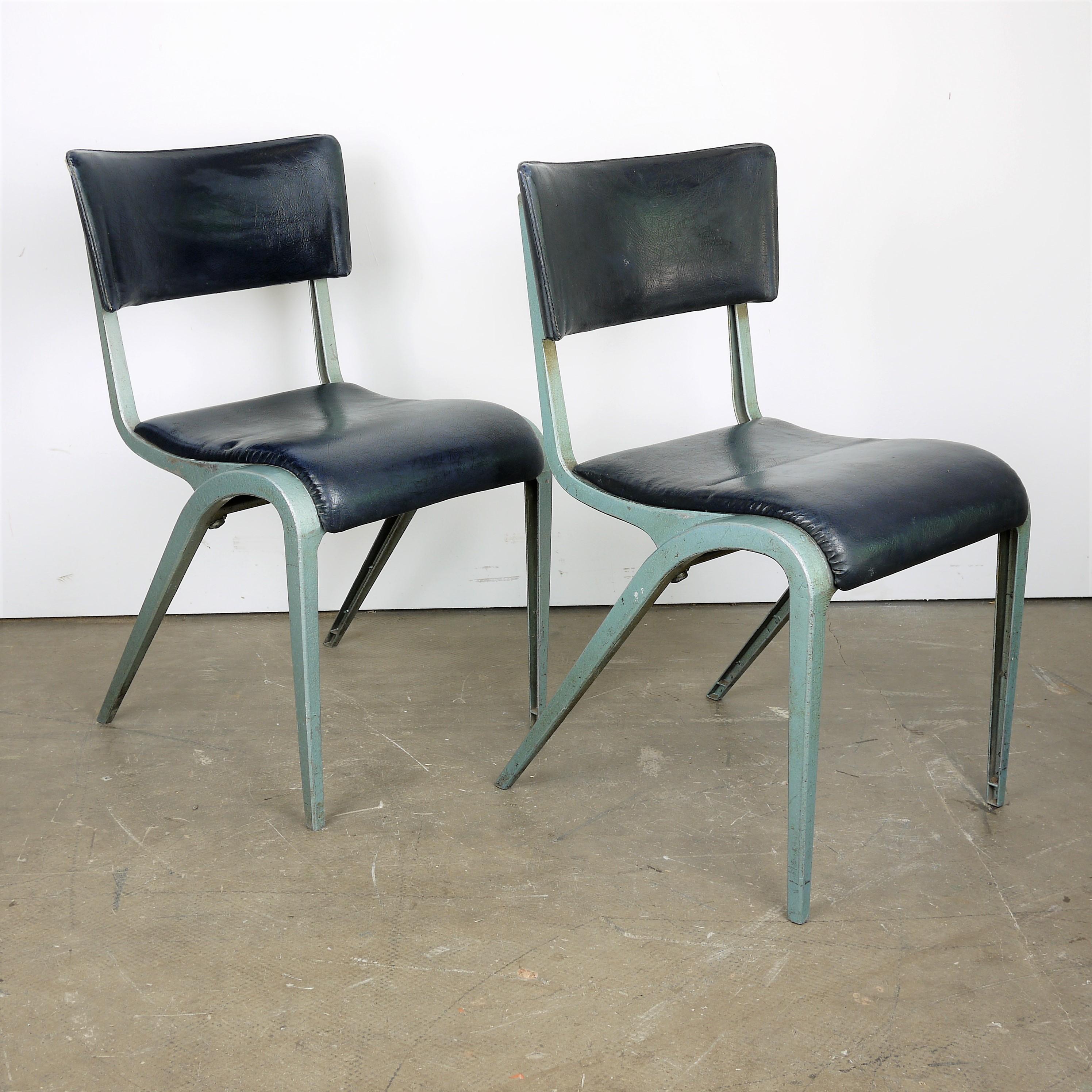 1950s Pair of James Leonard Esavian ESA Dining/Side Upholstered Chairs 3
