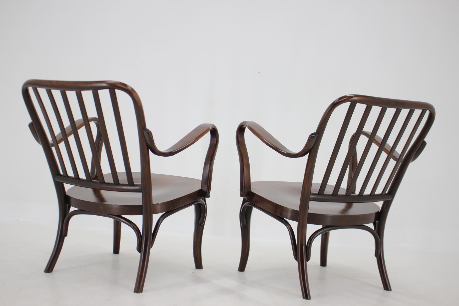 1950s Pair of Josef Frank Bentwood Armchairs no. 752 by Thon For Sale 4