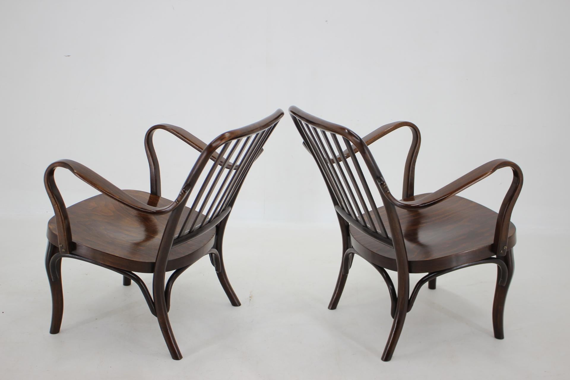1950s Pair of Josef Frank Bentwood Armchairs no. 752 by Thon For Sale 6