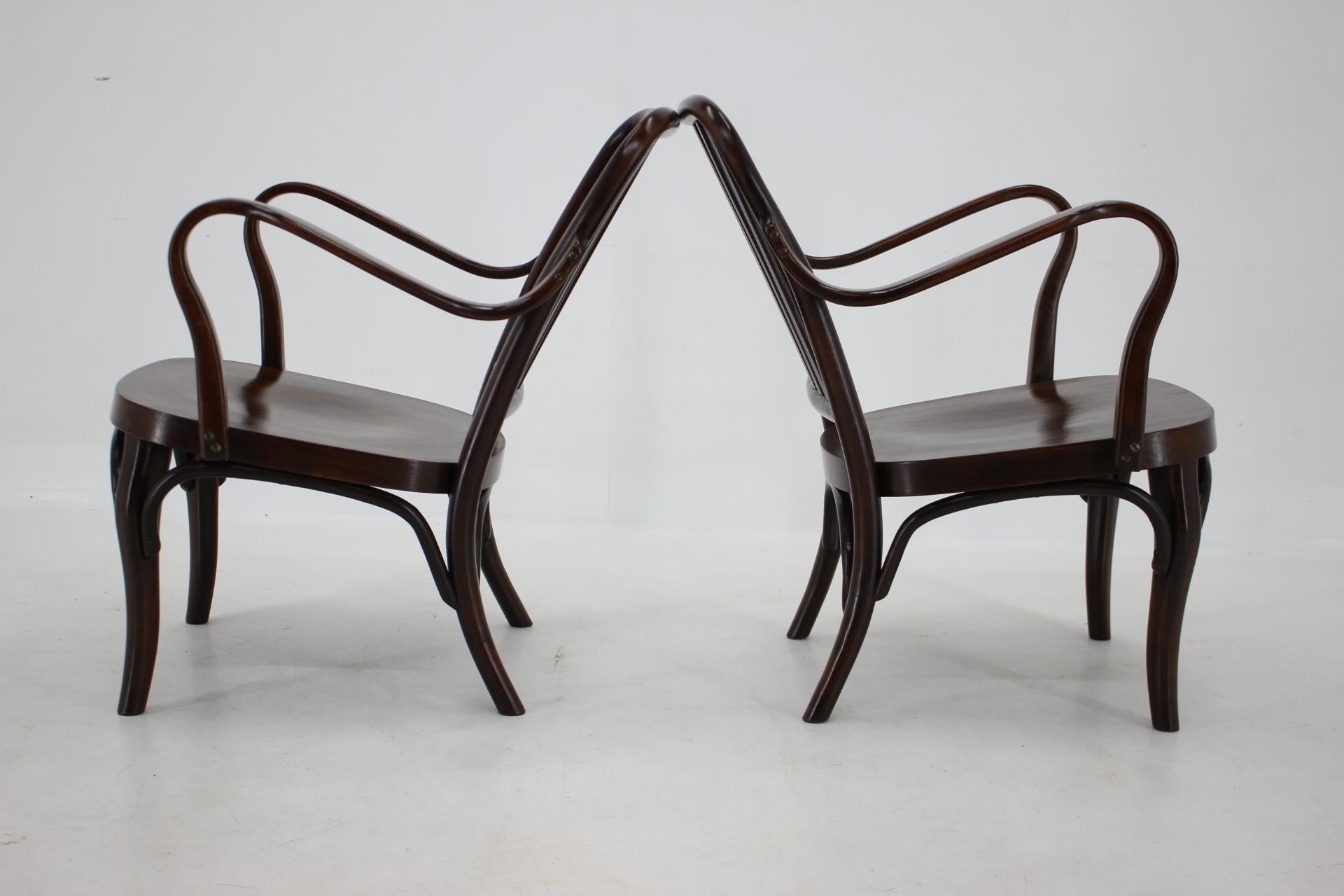 1950s Pair of Josef Frank Bentwood Armchairs no. 752 by Thon For Sale 7