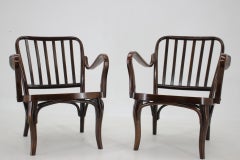 1950s Pair of Josef Frank Bentwood Armchairs no. 752 by Thon