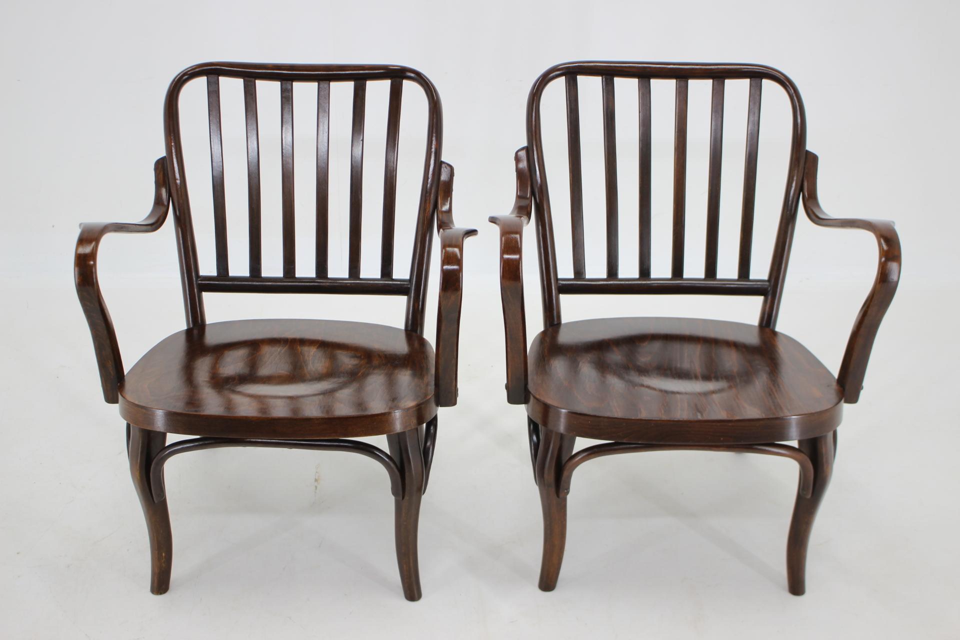 1950s Pair of Josef Frank Bentwood Armchairs no. 752 by Thon For Sale 1