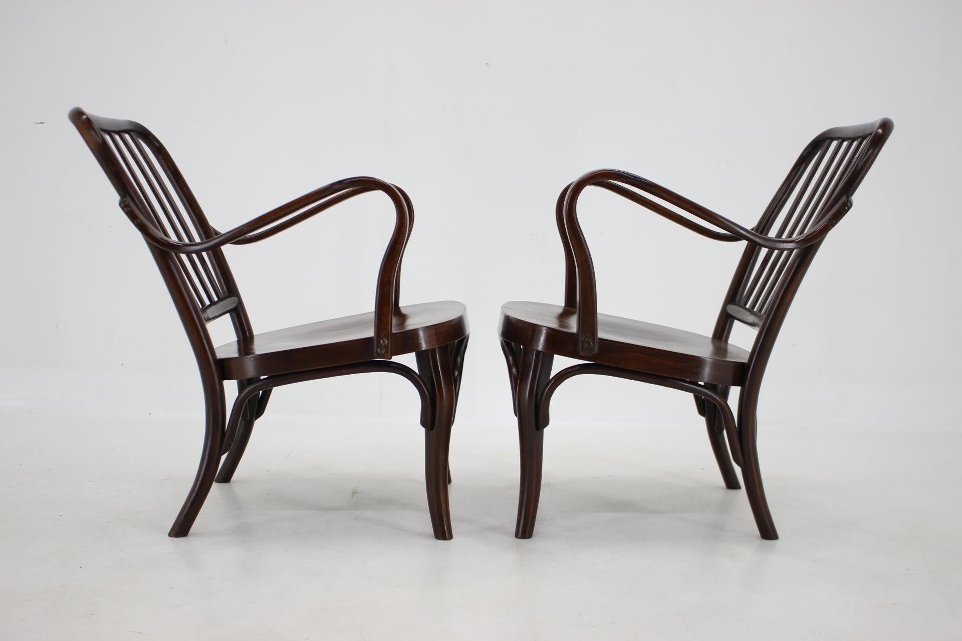 1950s Pair of Josef Frank Bentwood Armchairs no. 752 by Thon For Sale 3