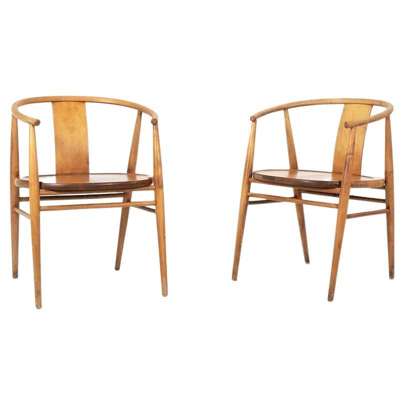 1950s Pair of Lena Arm Chairs by Sven-Erik Fryklund for Hagafors Stolfabrik For Sale