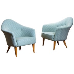 1950s Pair of "Little Adam" Lounge or Easy Chairs by Kerstin Horlin Holmquist