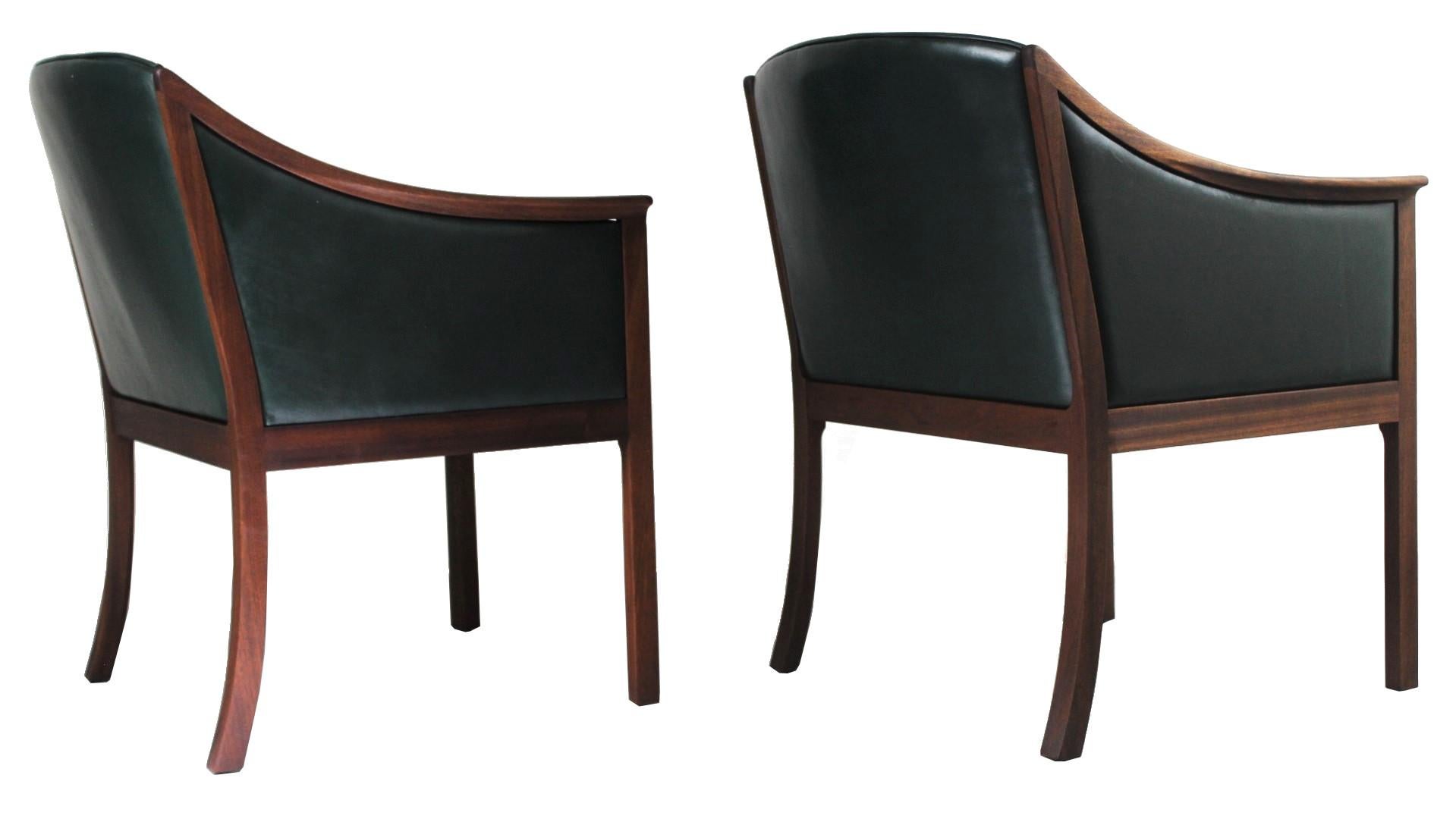 1950s Pair of Lounge Chairs, Ole Wanscher for PJ Møbler, Denmark (Dänisch)