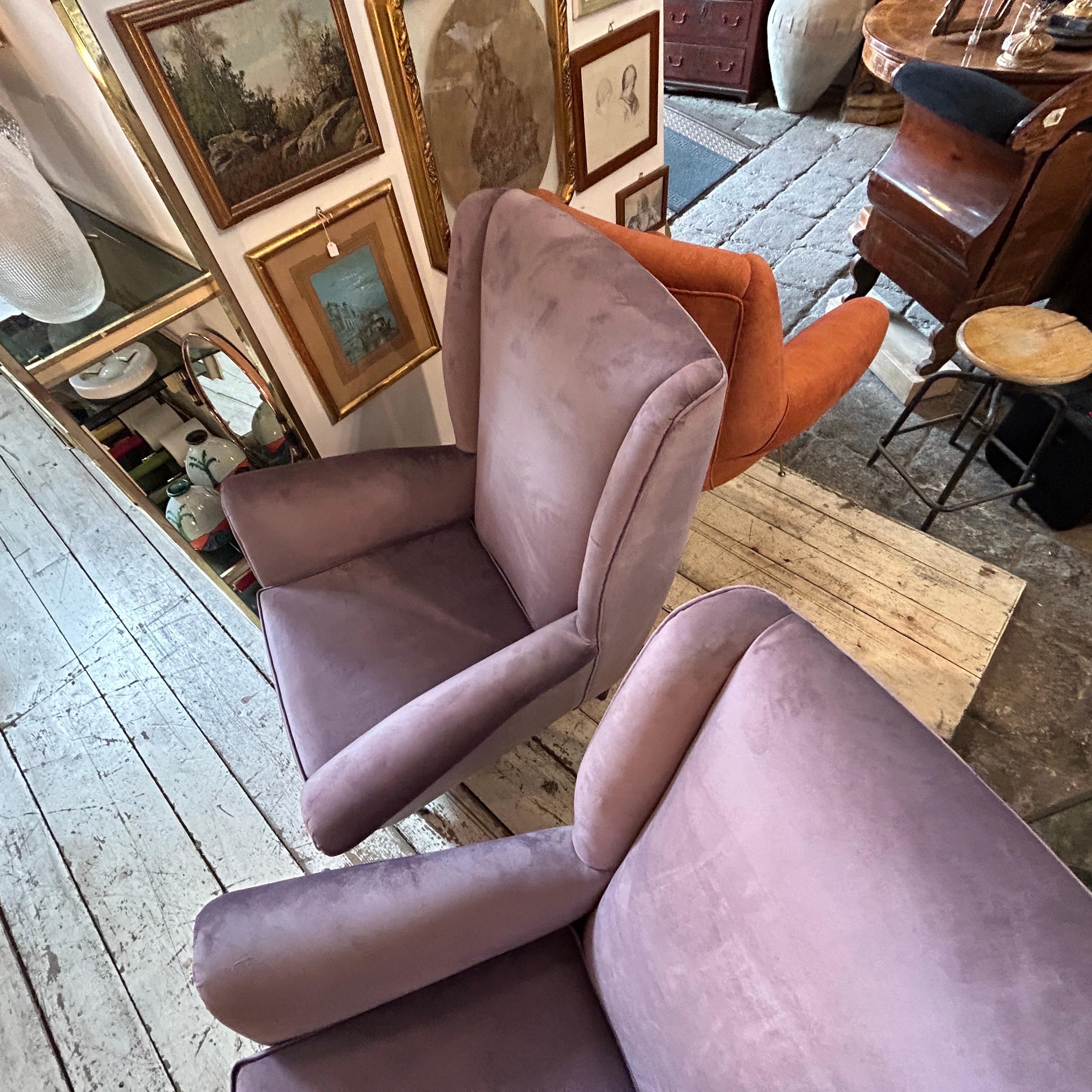Due poltrone moderne di metà secolo in stile Gio Ponti 1950 Mod. 512 di ISA Bergamo in vendita 7