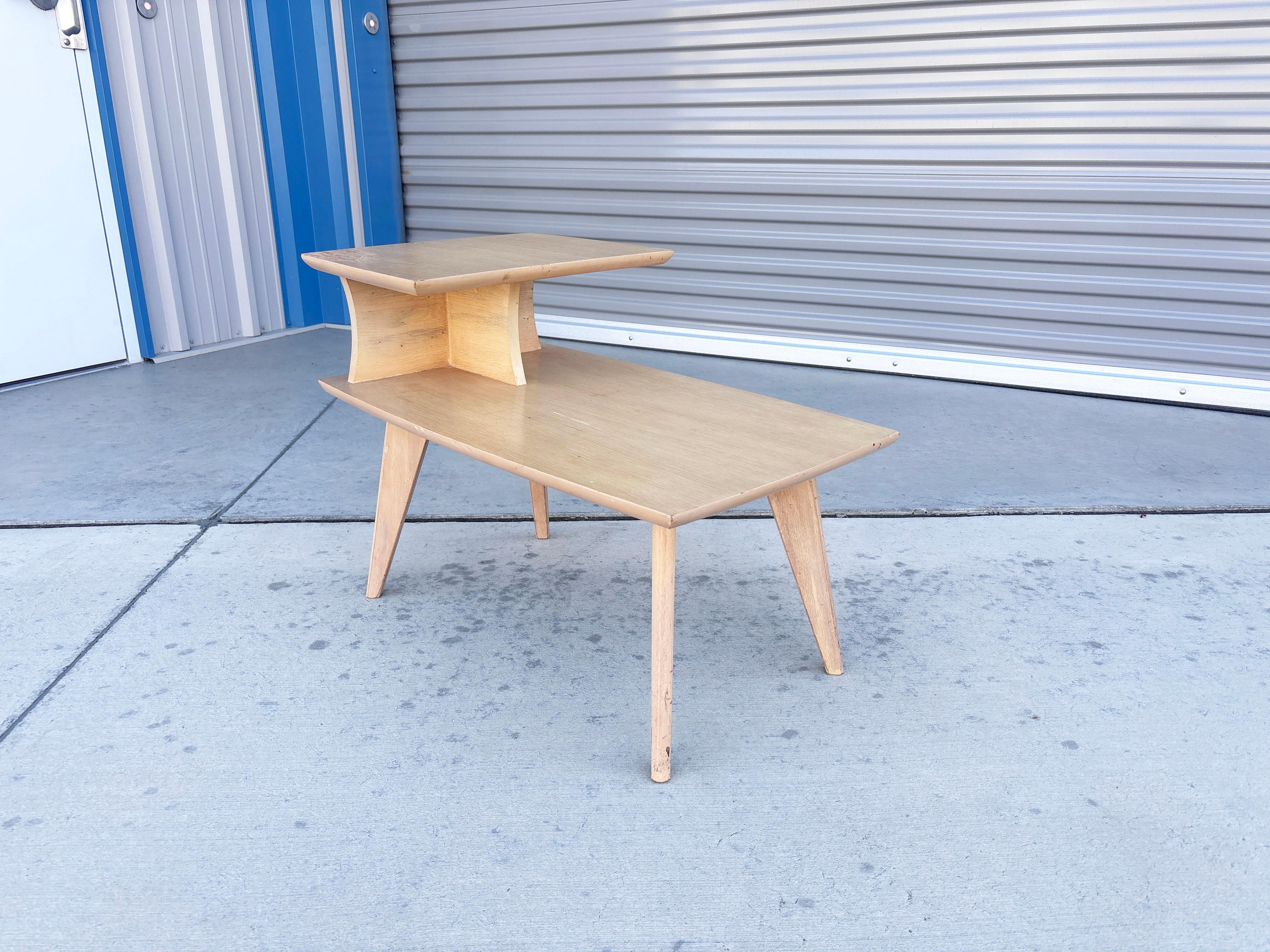 Bois 1950s Pair of Mid Century Side Table en vente