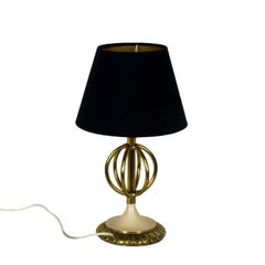 Pair of Mid-Century Modern Mini Table Lamps in Brass and Steel - France