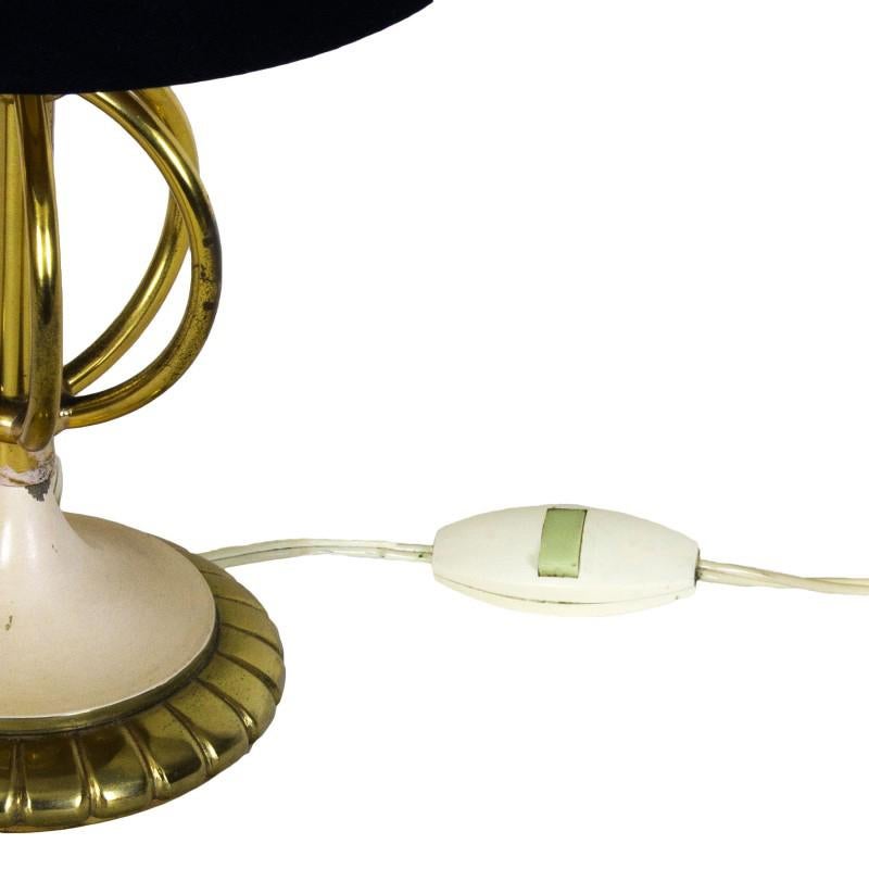 Pair of Mid-Century Modern Mini Table Lamps in Brass and Steel - France For Sale 2