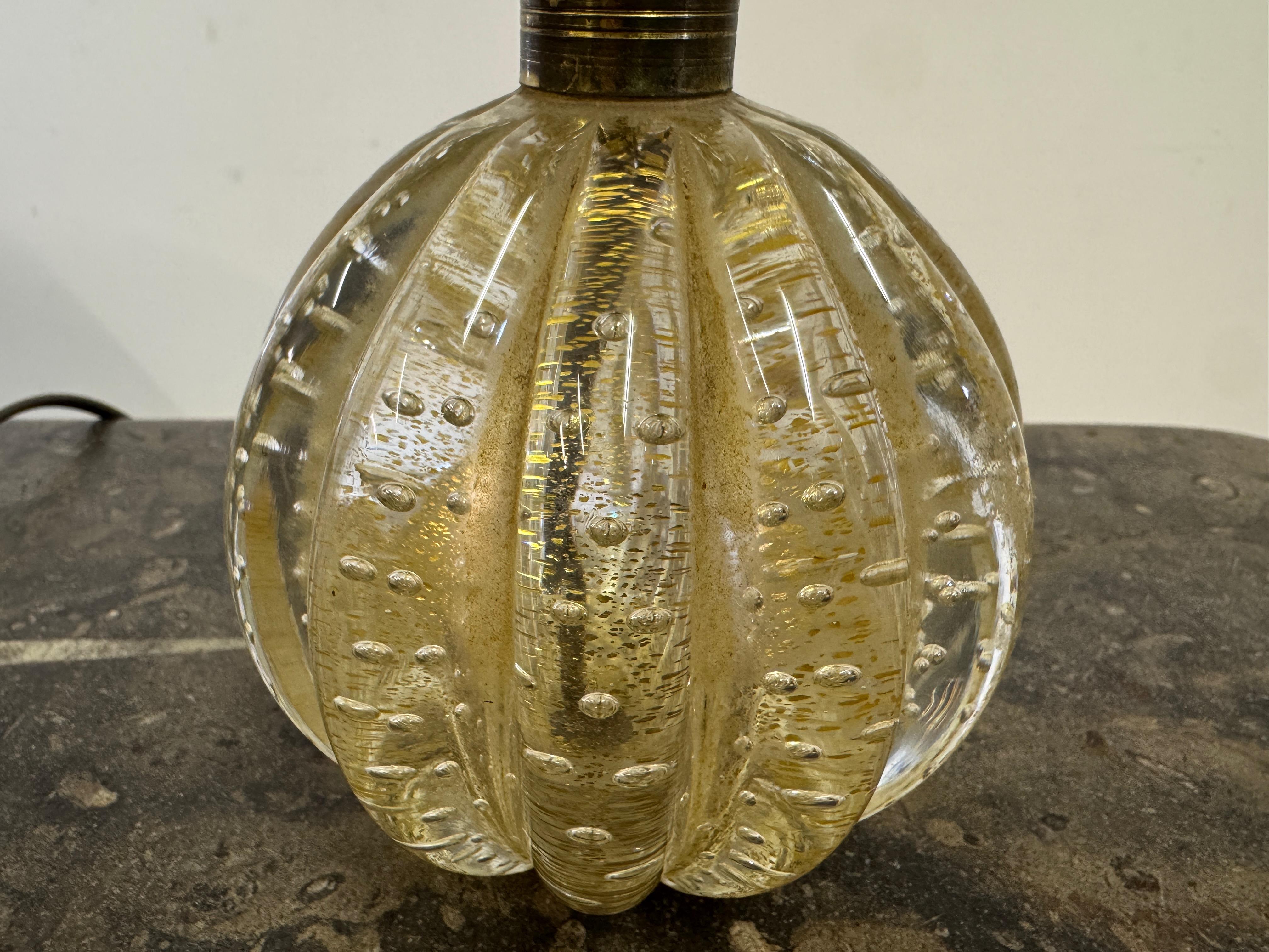 1950s Pair of Murano Bullicante Table Lamps 3