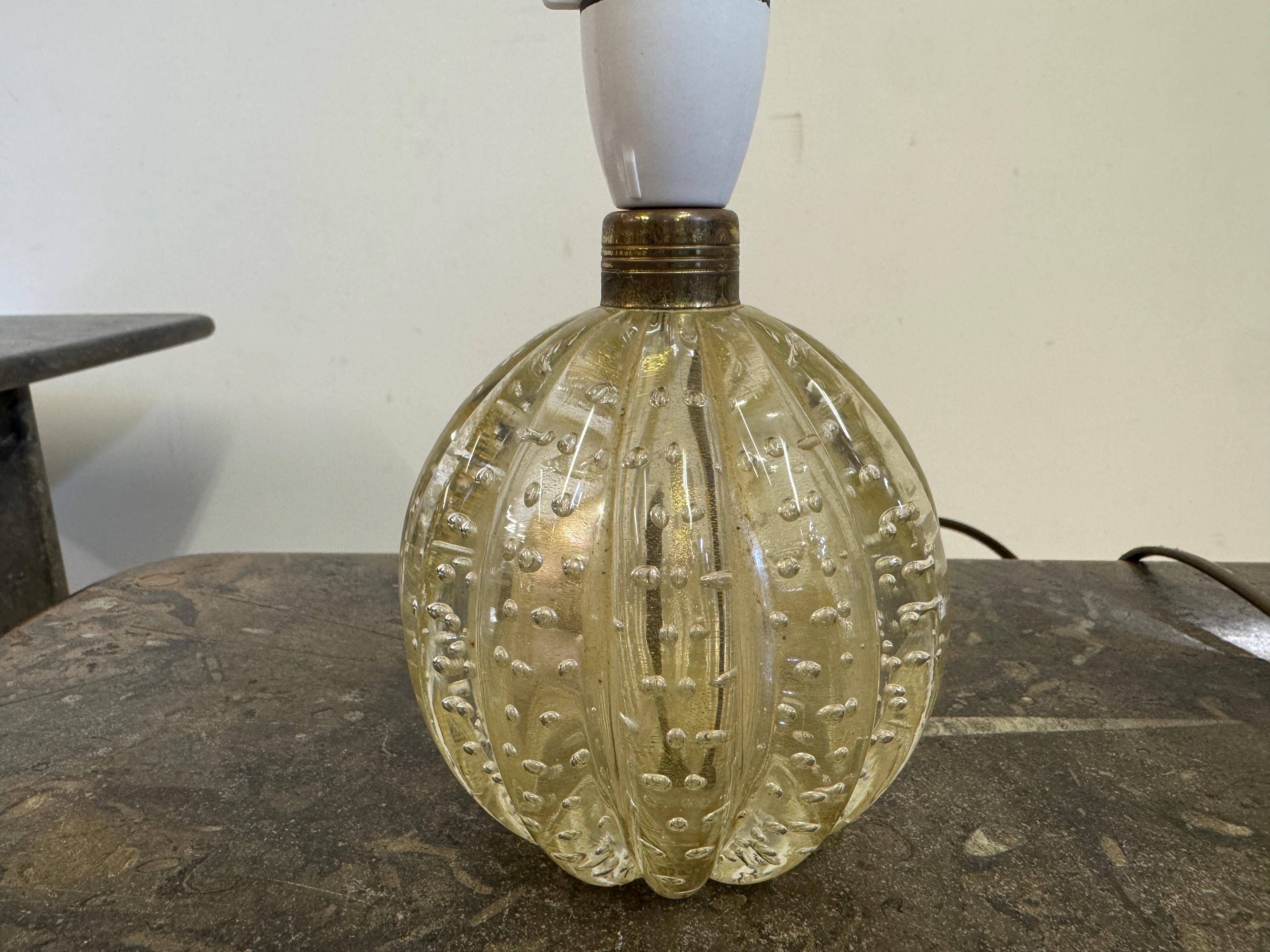 Italian 1950s Pair of Murano Bullicante Table Lamps