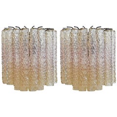 1950s Pair of Murano Glass Sconces by Venini