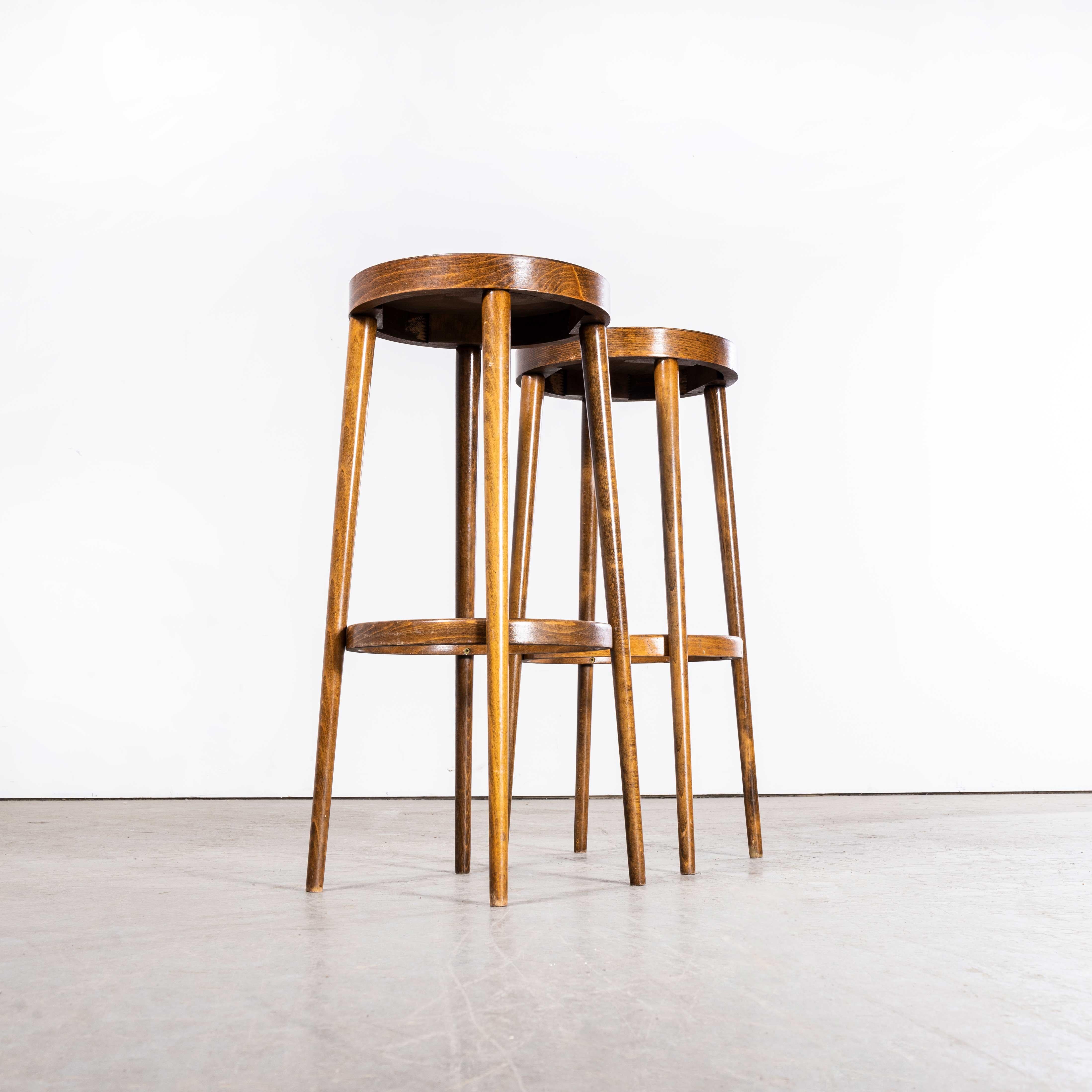 1950’s Pair Of Original French Slim Leg Baumann Bar Stools - Pair 3