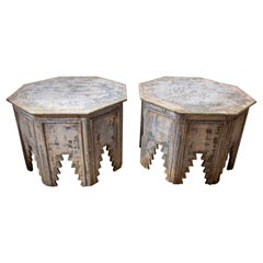 1950s Pair of Polychromed Wooden Coffee Tables