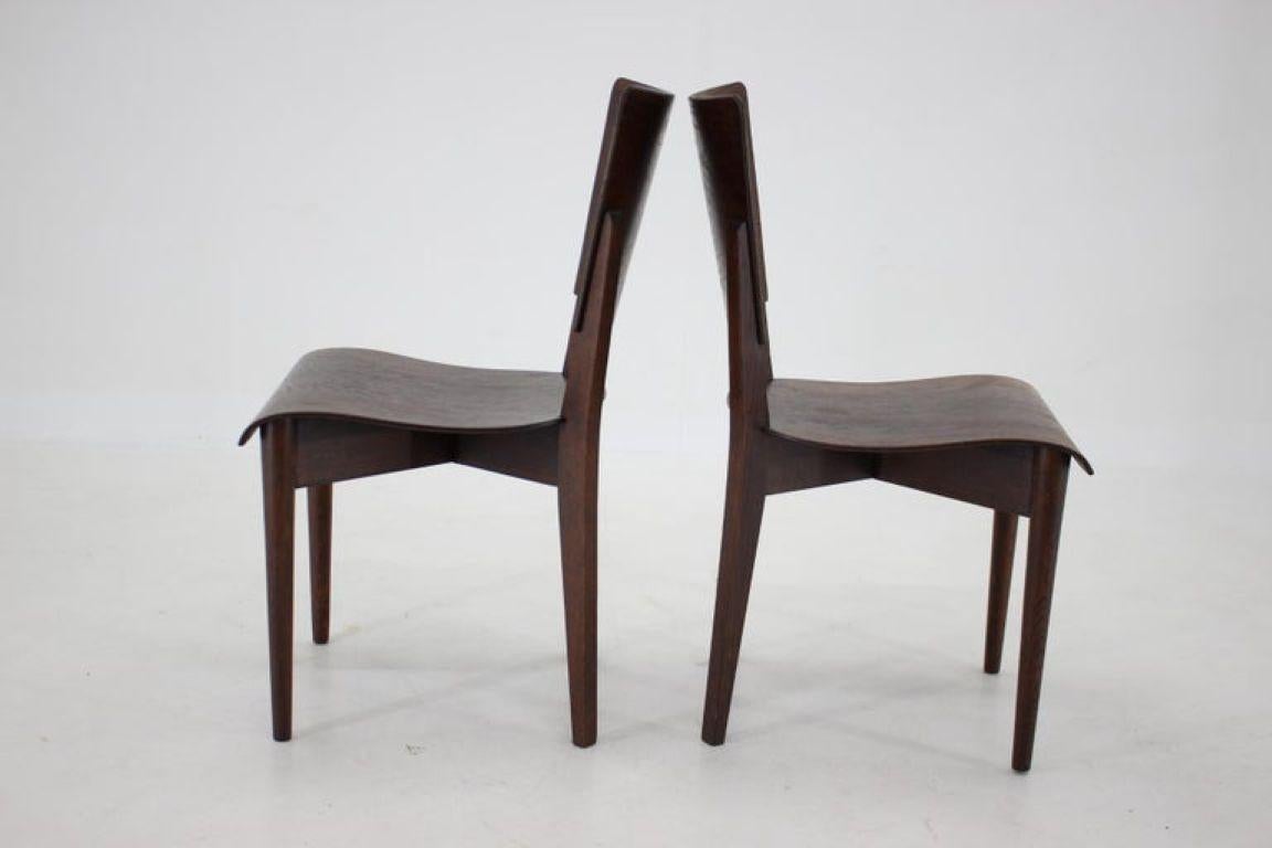 Bois Paire de rares chaises d'appoint J.Halabala des années 1950 par Up zavody, Brno en vente