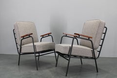 1950s Pair of Rare Restored Armchairs by RAWI, Netherland