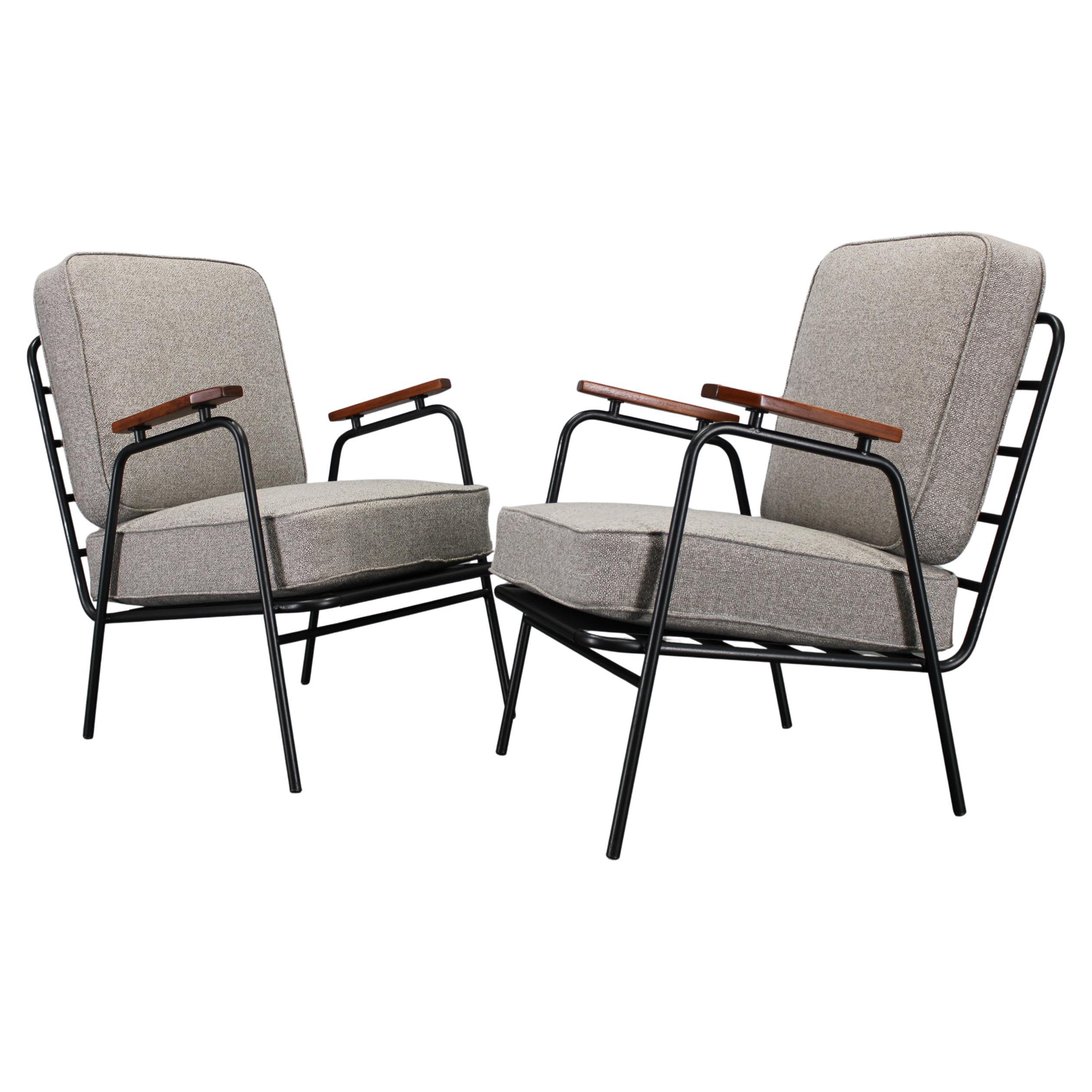 Paire de rares fauteuils restaurés des années 1950 par RAWI, Pays-Bas