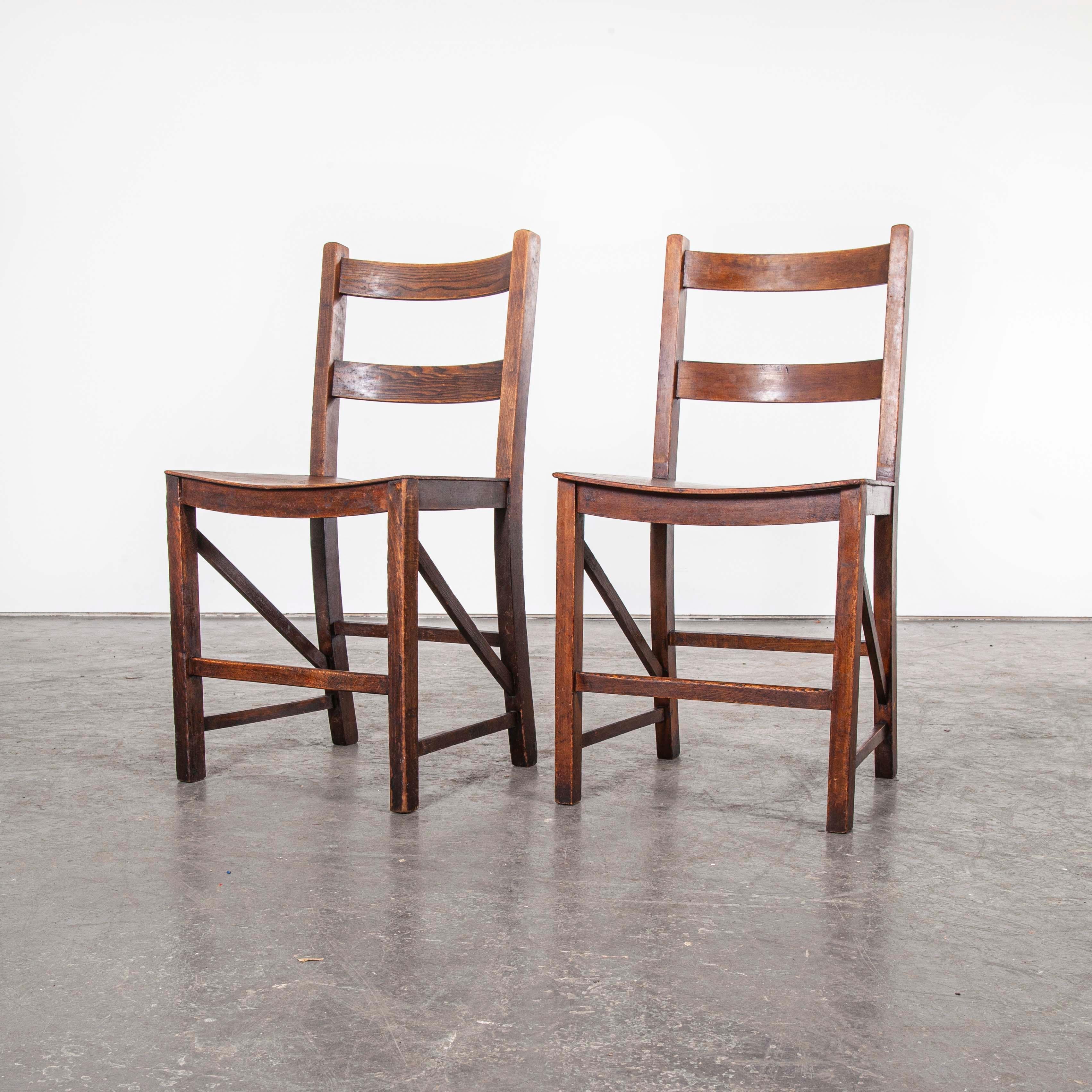 1950s Pair of Saddle Seat Dining, Side Chairs by E Gomme 5