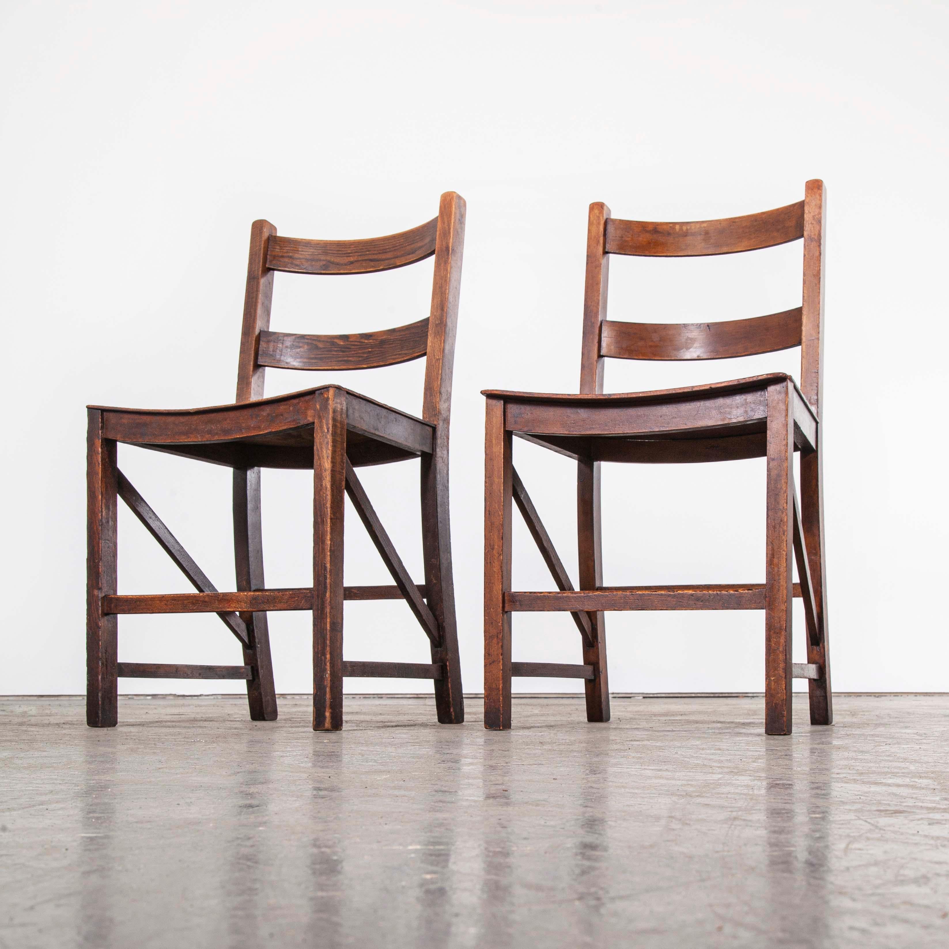 1950s Pair of Saddle Seat Dining, Side Chairs by E Gomme 6